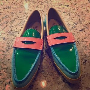 Adidas Jeremy Scott neon multi color loafers!